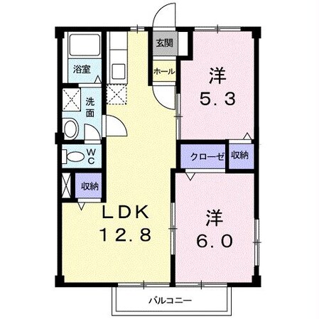 シティハイツ山田Ｃの物件間取画像